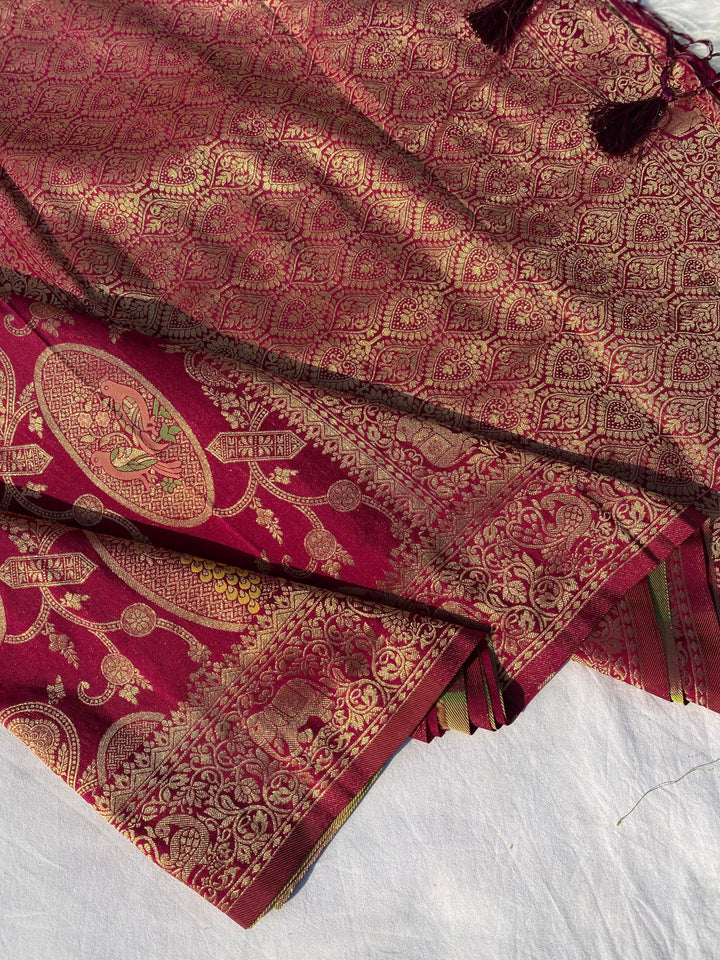 Shape Your Story Banarasi Matka Silk Saree