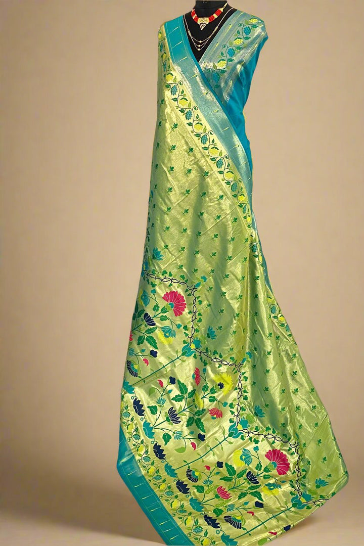 Floral Crown Tussar Silk Saree