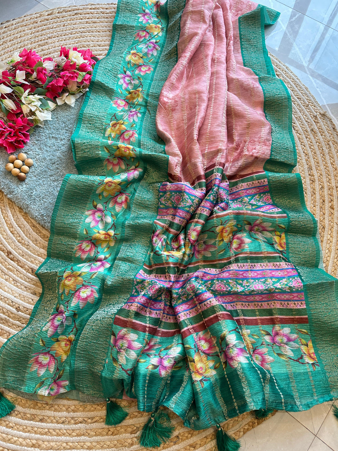 Aurora Bliss Crush Silk Saree