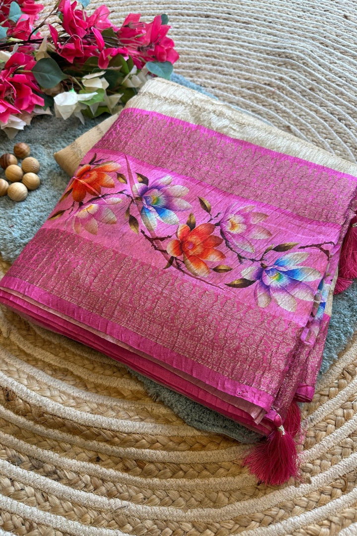 Aurora Bliss Crush Silk Saree