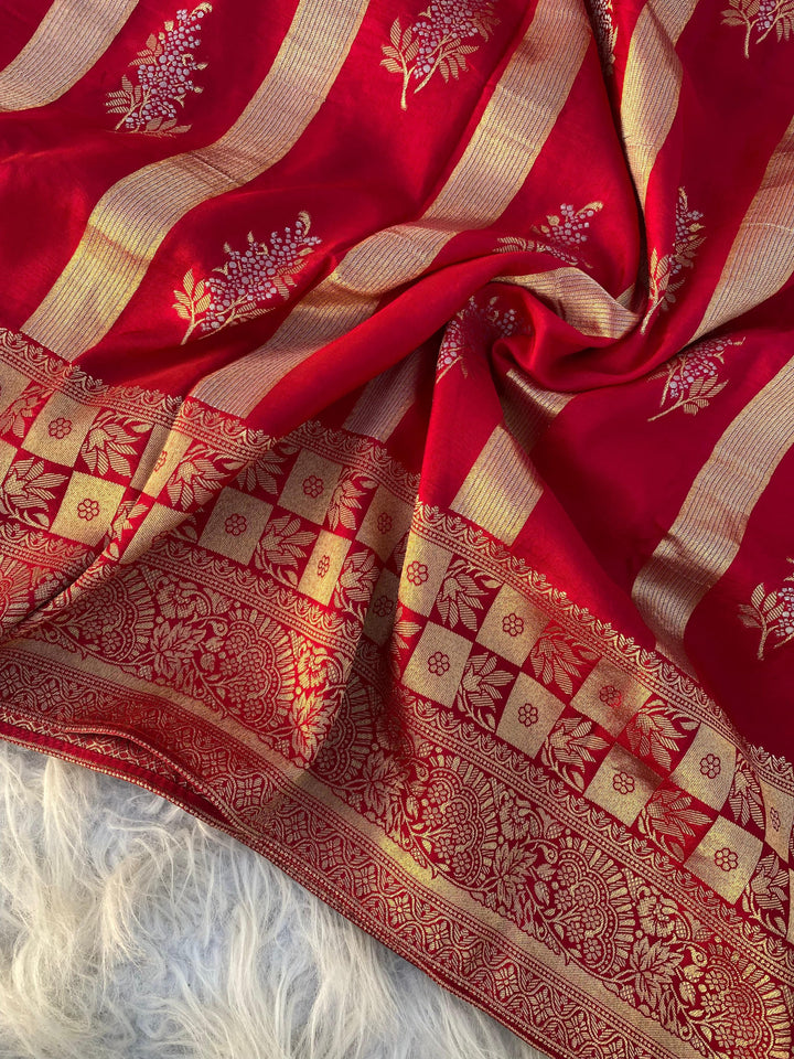 Feathers Of Awe Mushru Satin Silk Saree