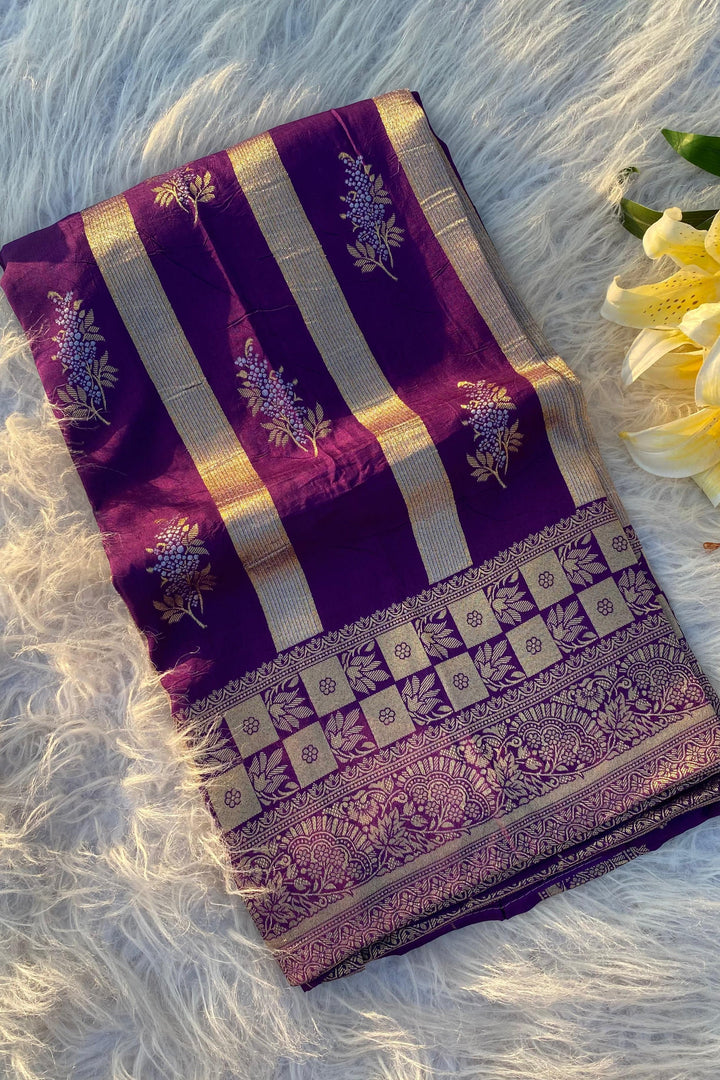 Feathers Of Awe Mushru Satin Silk Saree