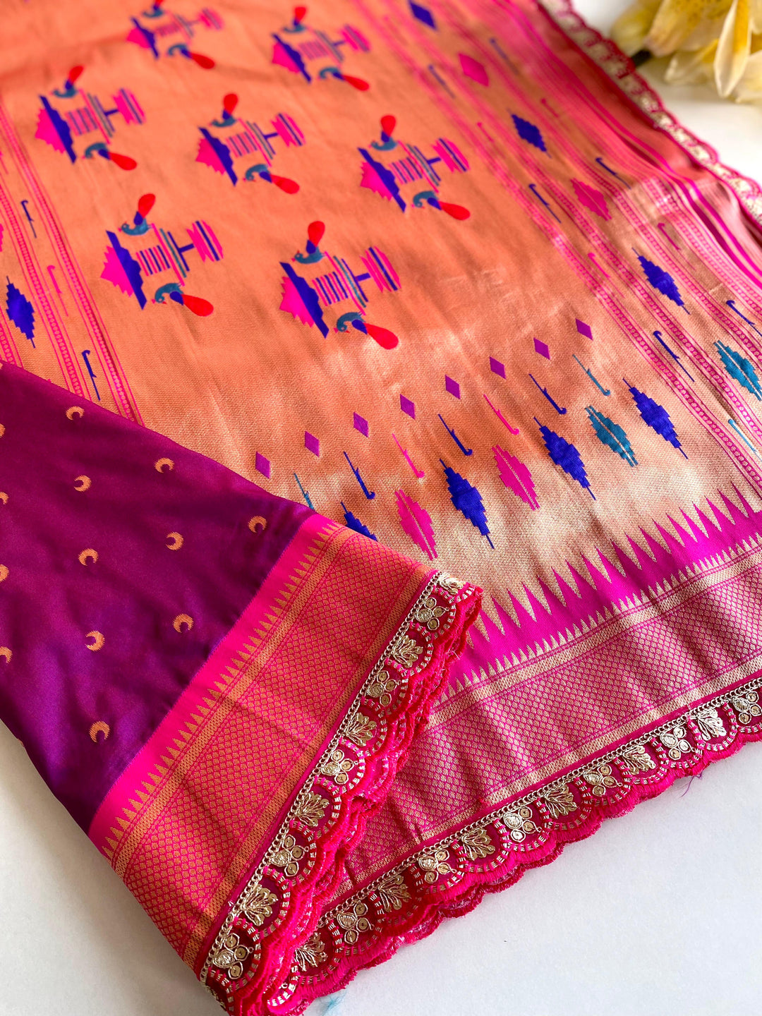 Full Moon Frenzy Paithani Silk Saree