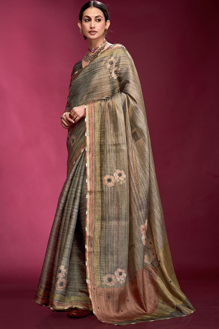 Season To Spark Tussar Silk Saree