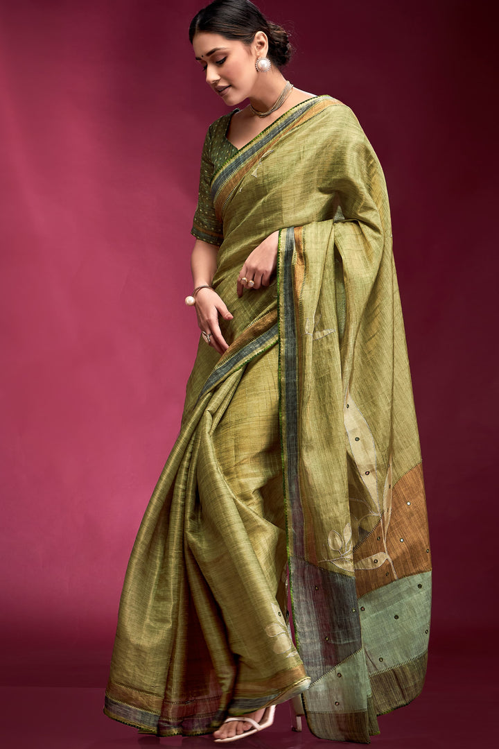 Season To Spark Tussar Silk Saree