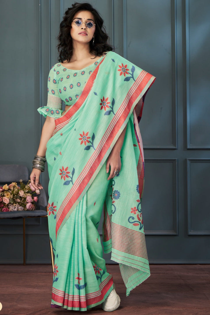 Essence of Music Linen Saree