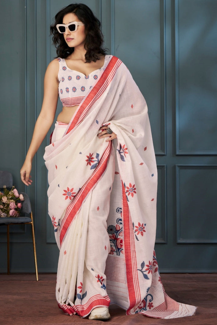 Essence of Music Linen Saree