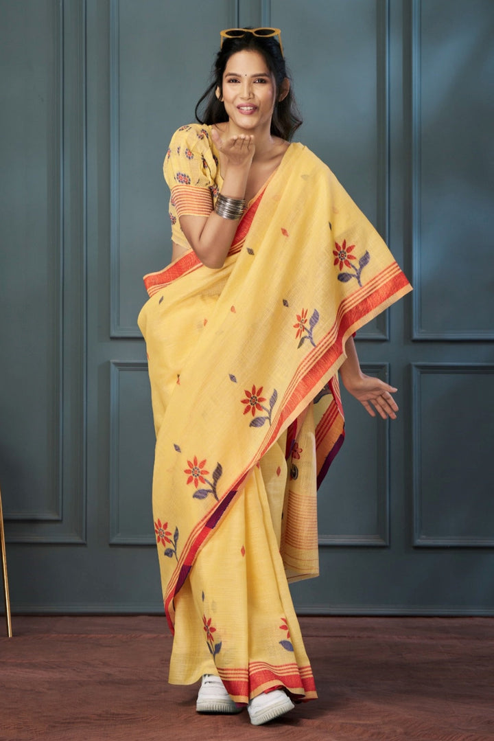 Essence of Music Linen Saree