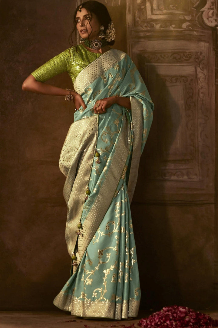 Autumn Memories Banarasi Dola Silk Saree