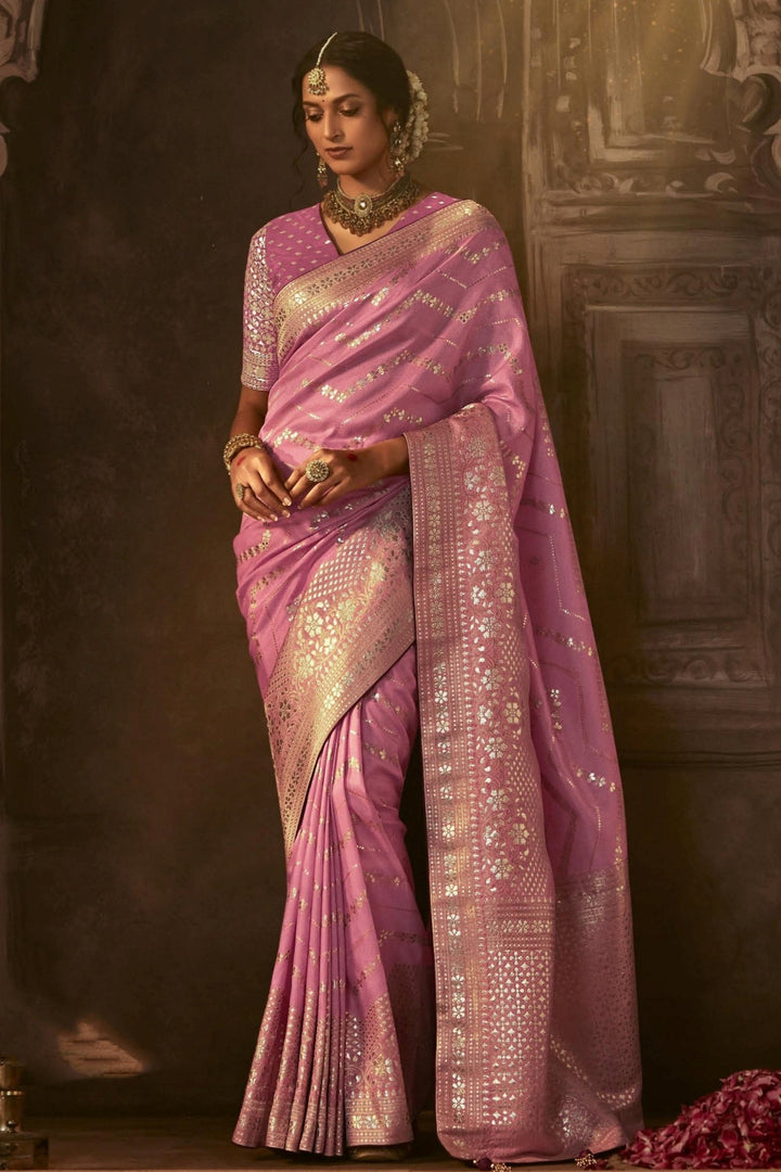 Autumn Memories Banarasi Dola Silk Saree