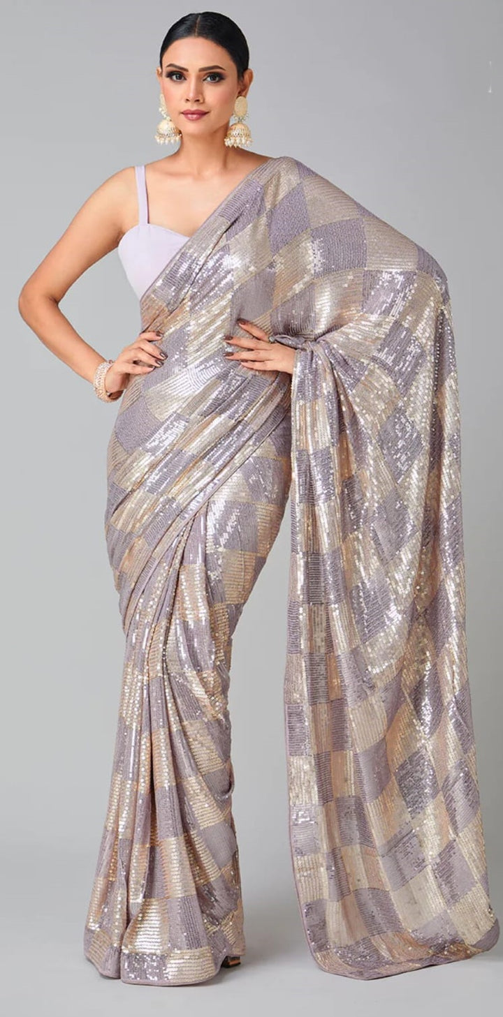 Glam Tour Georgette Silk Saree