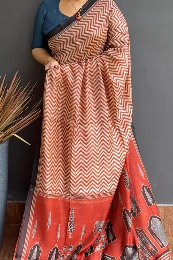 Flying high Linen Silk Saree