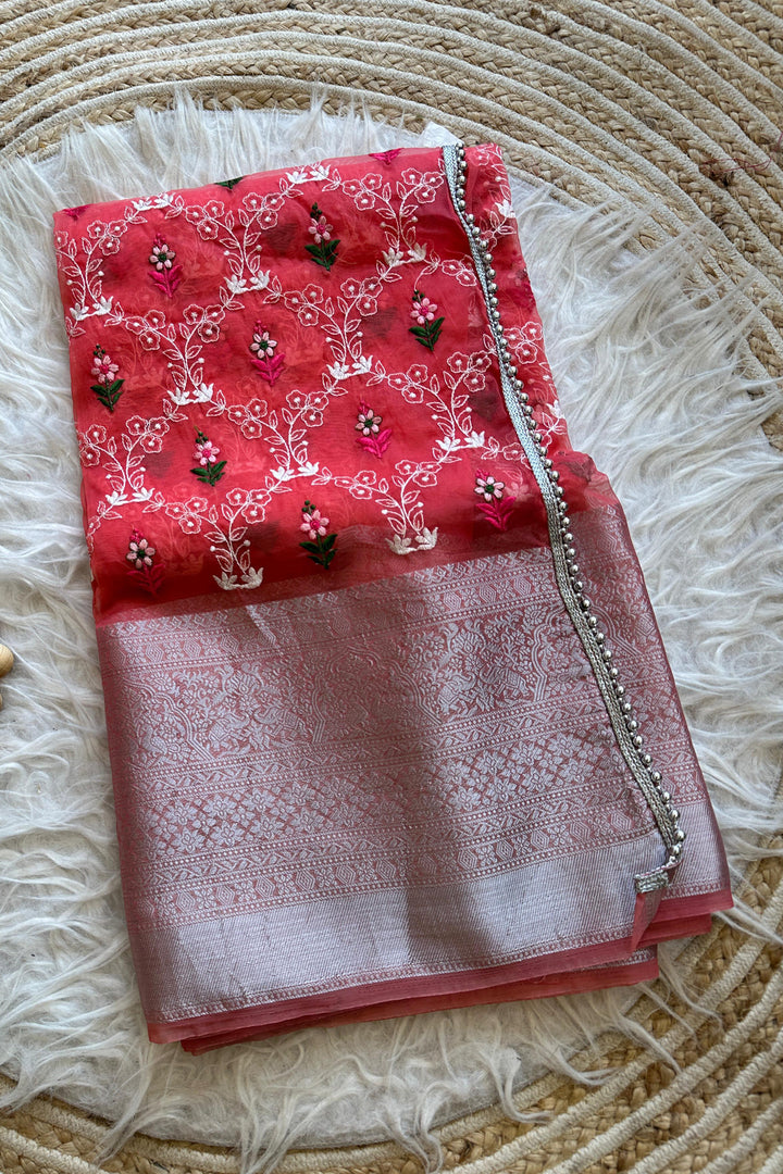 Kolahal Designer Organza Silk Saree