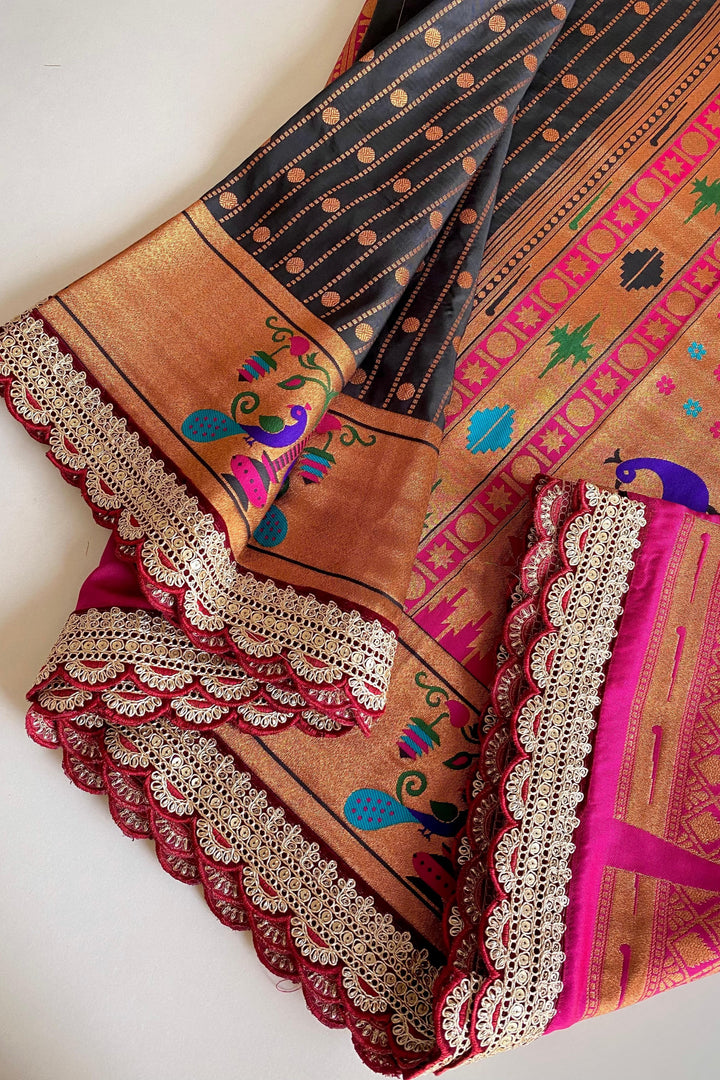 Full Bloom Paithani Silk Saree