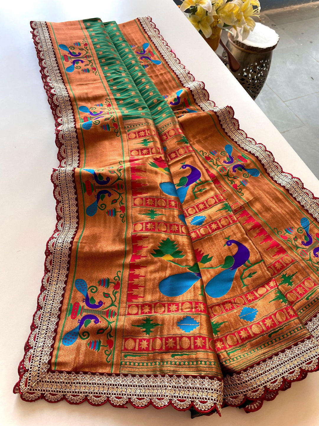 Full Bloom Paithani Silk Saree