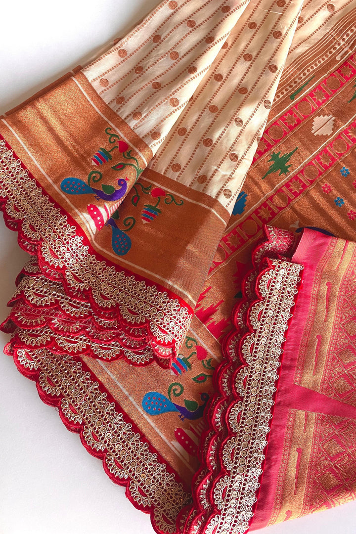 Full Bloom Paithani Silk Saree