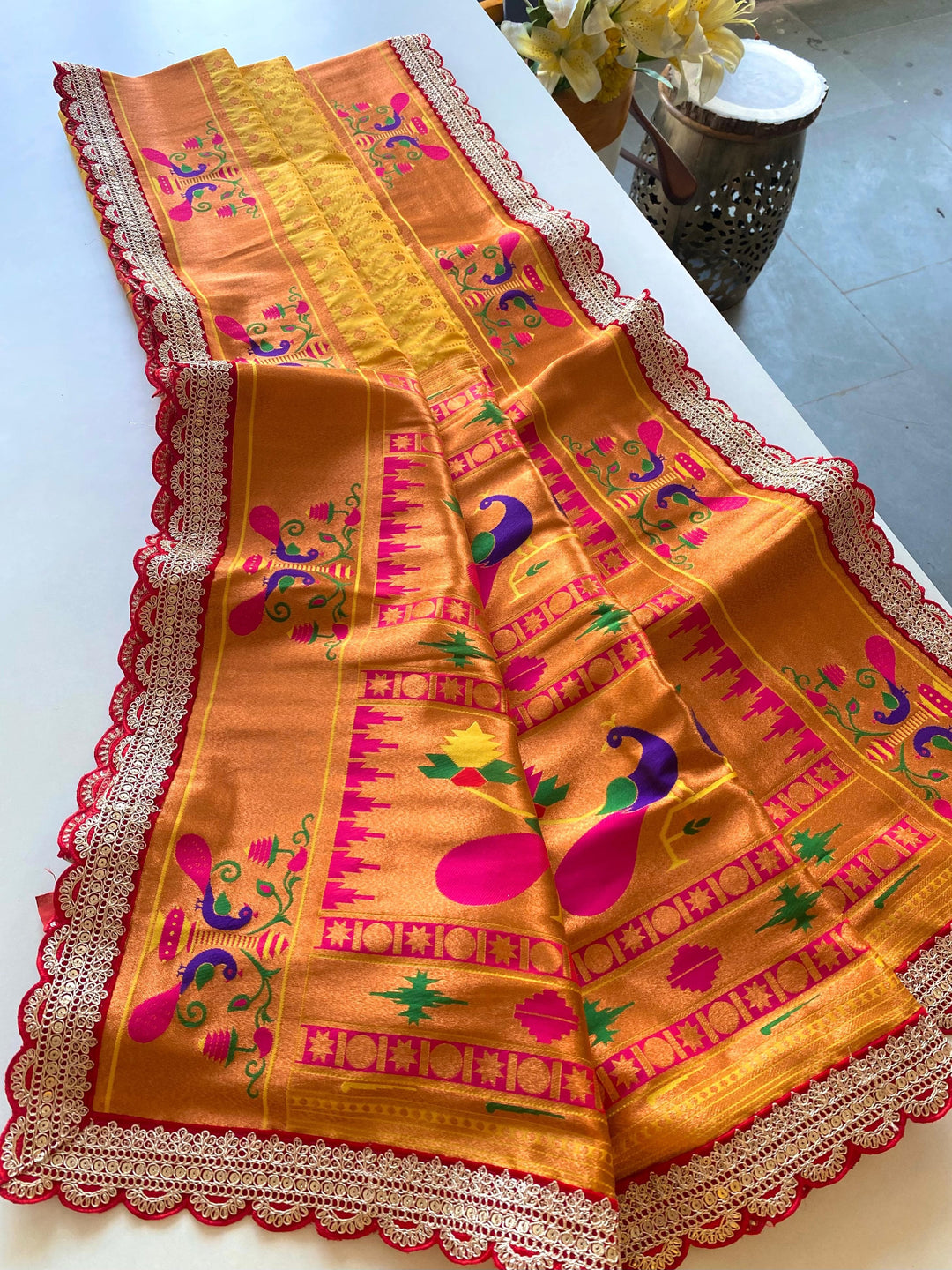 Full Bloom Paithani Silk Saree