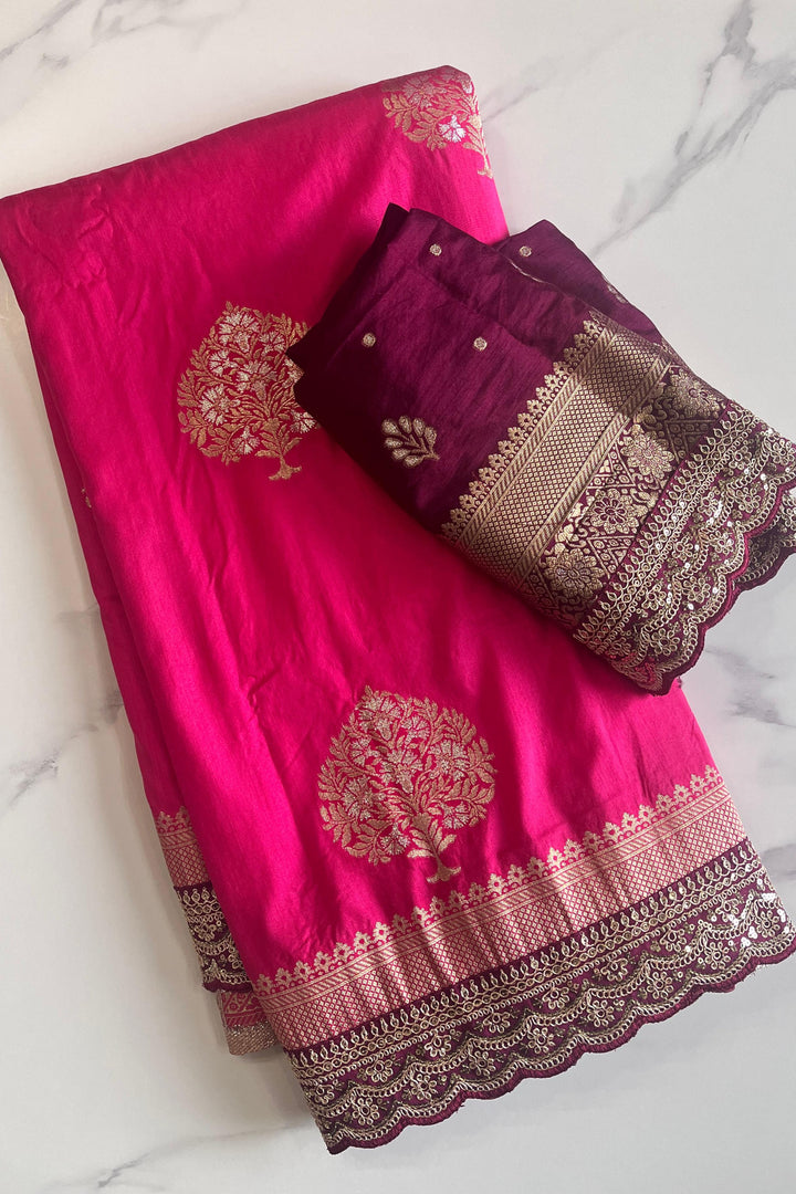 Go With  Banarasi Saree