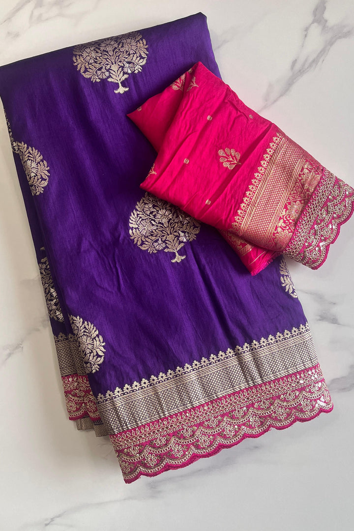 Go With  Banarasi Saree