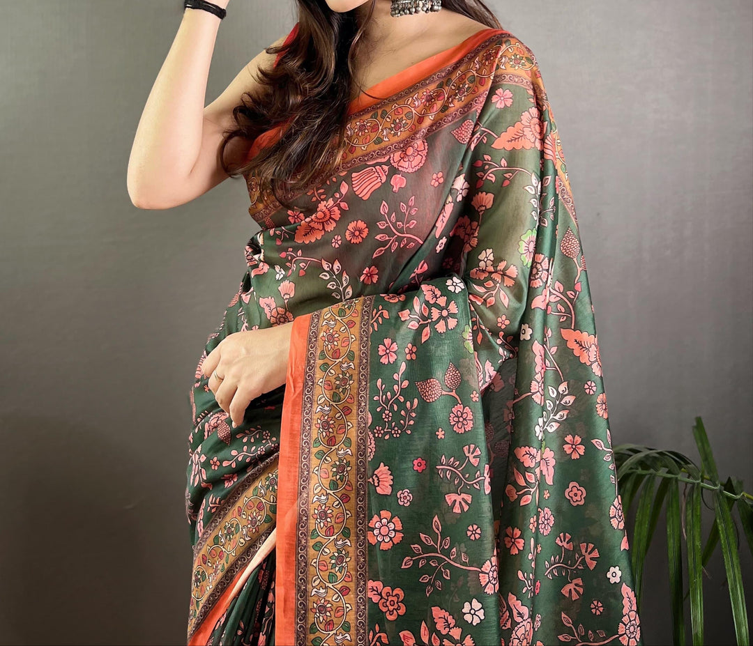 Art Meets Fabric Kalamkari Cotton Saree