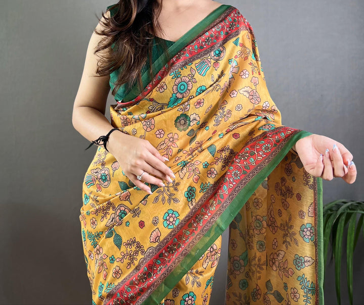 Art Meets Fabric Kalamkari Cotton Saree