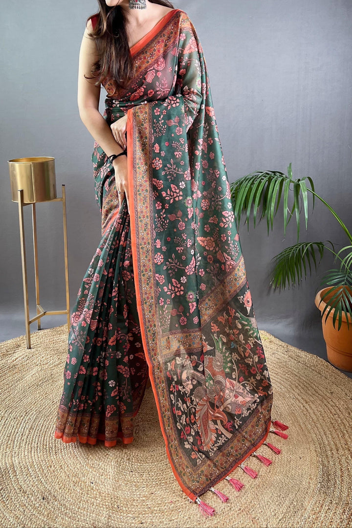 Art Meets Fabric Kalamkari Cotton Saree