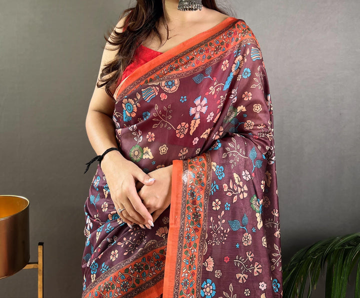 Art Meets Fabric Kalamkari Cotton Saree