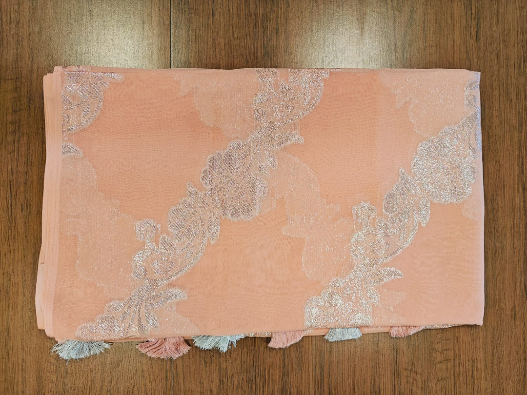 New Hope Peach Chiffon Saree