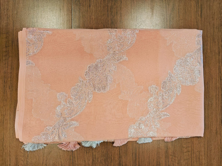 New Hope Peach Chiffon Saree