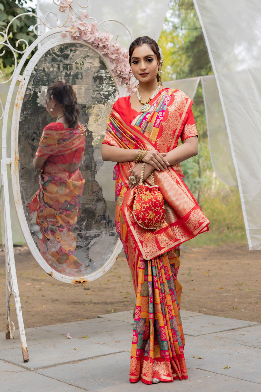 Glowing With Banarasi Satin Silk Saree