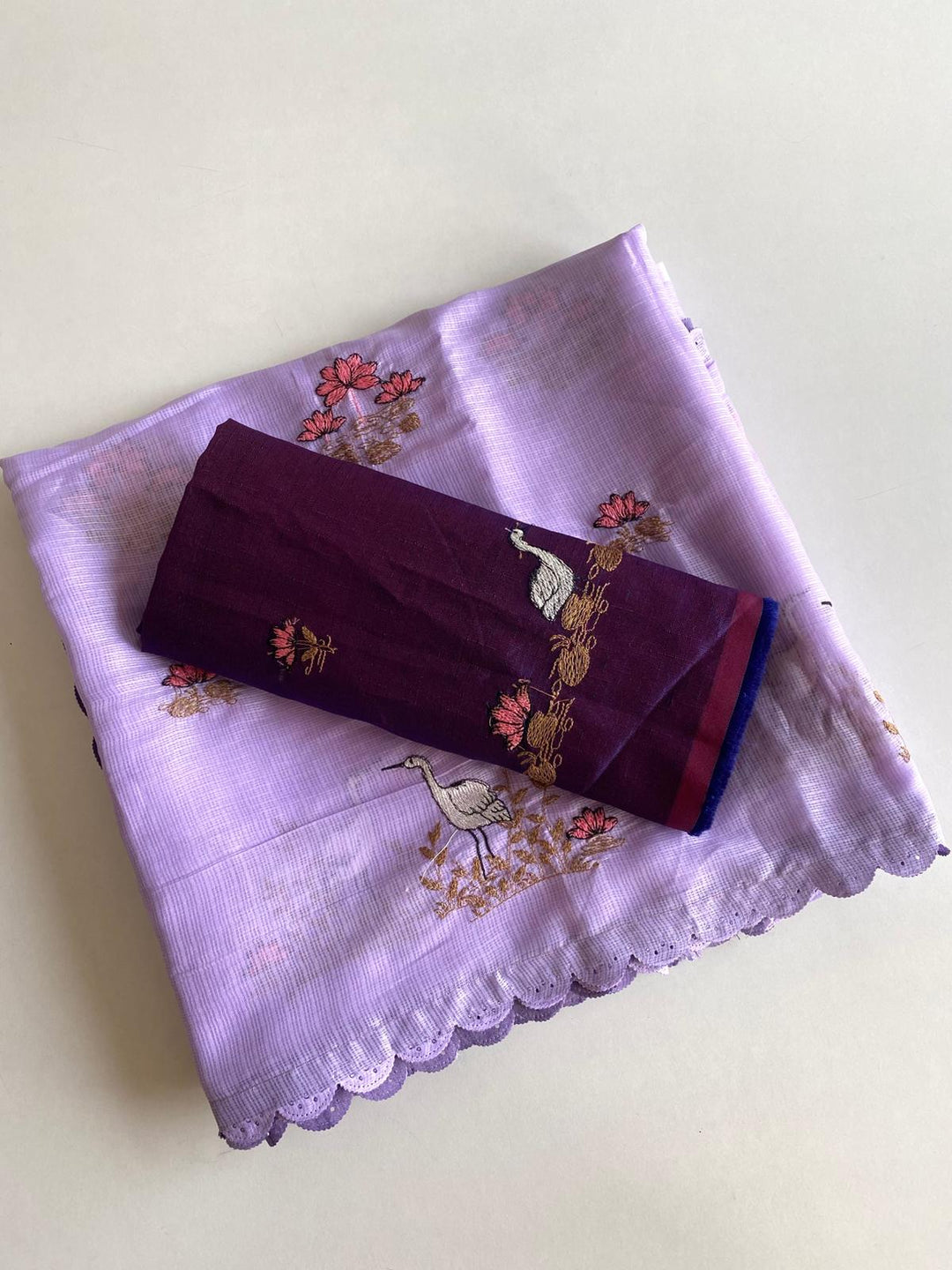 Tradition To Trend Kota Doriya Lavender Saree