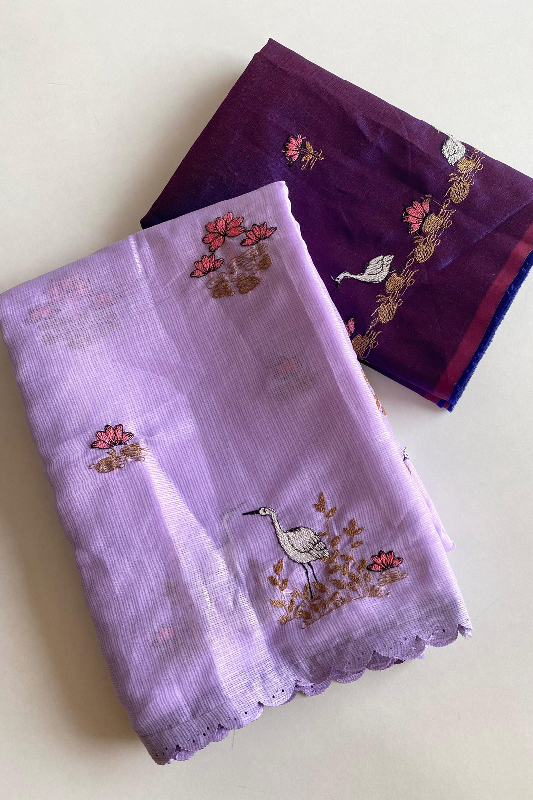 Tradition To Trend Kota Doriya Lavender Saree