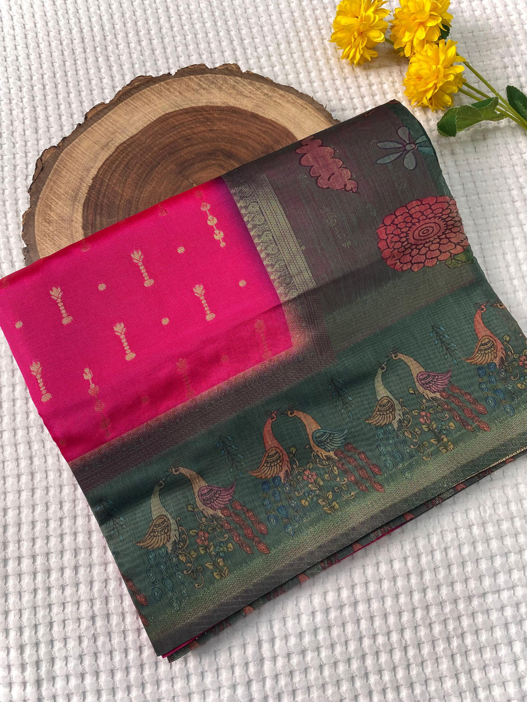 A River’s Path Chanderi Silk Saree