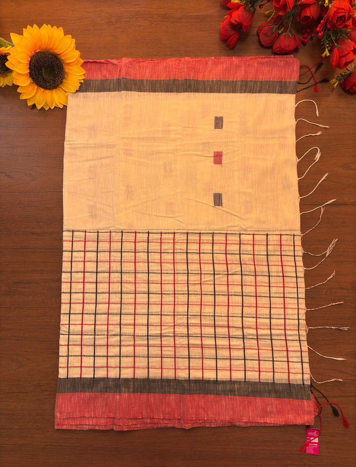 Embrace Heritage: Bengal Handloom  Khadi Saree