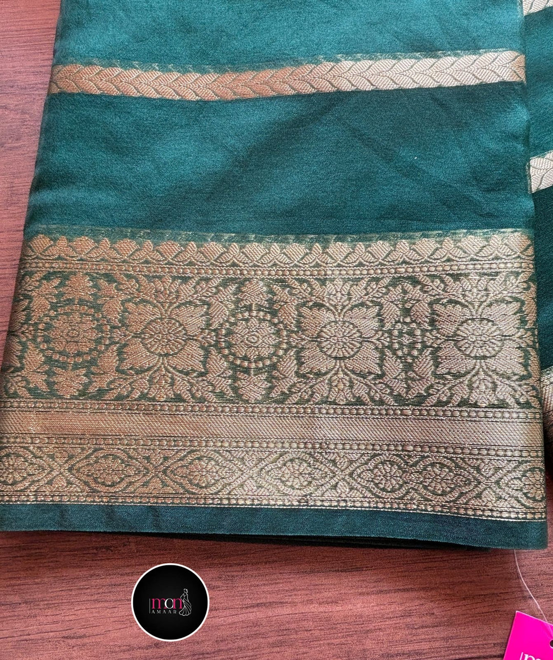 Green Banarasi Organza Saree