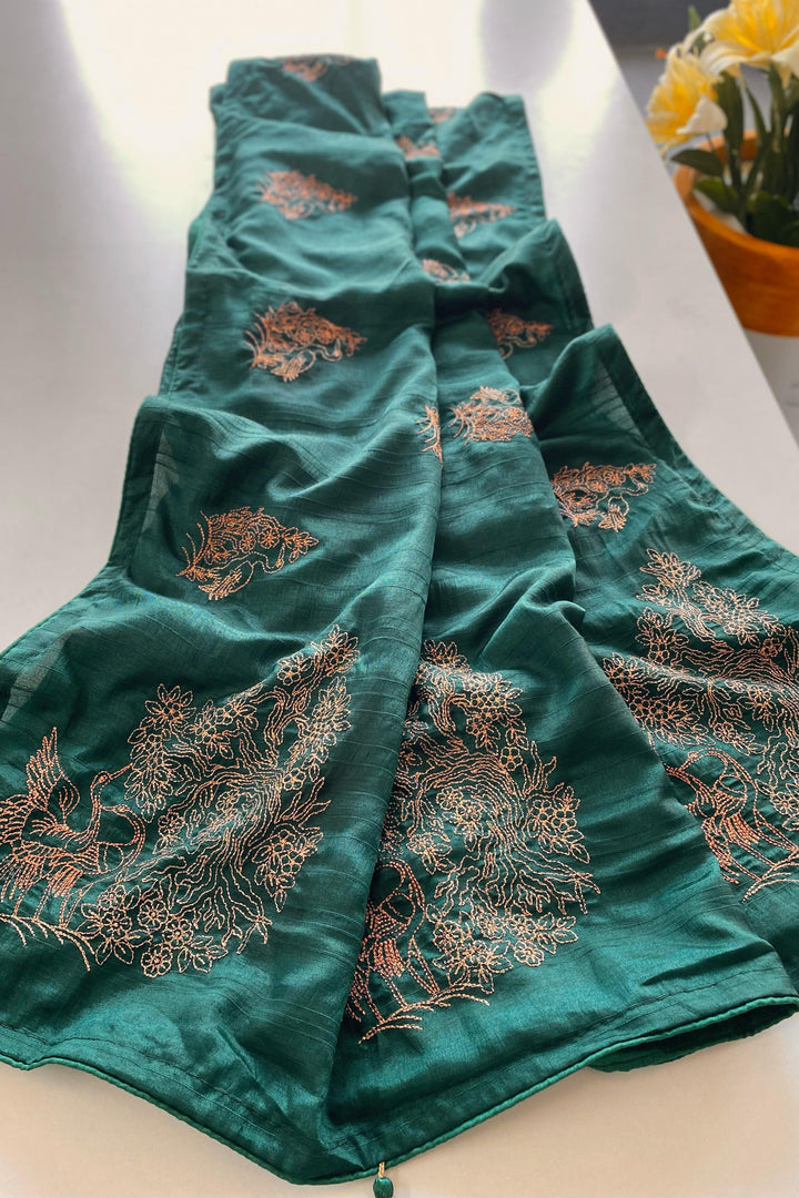 Music And Lyrics Fancy Silk Blue Saree