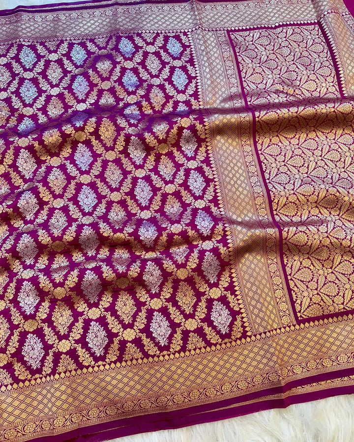 Castle Street Banarasi Semi Katan Silk Saree