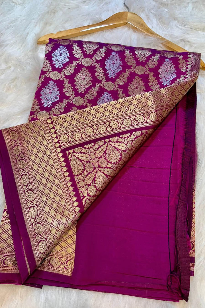 Castle Street Banarasi Semi Katan Silk Saree