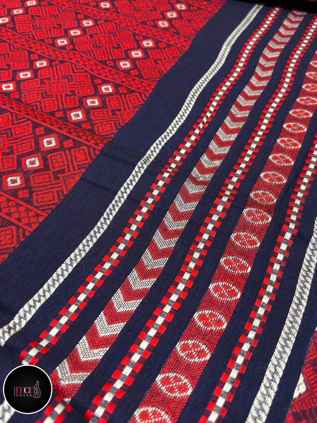 Brahmaputra Weaves - Assam Khadi Jamdani Saree