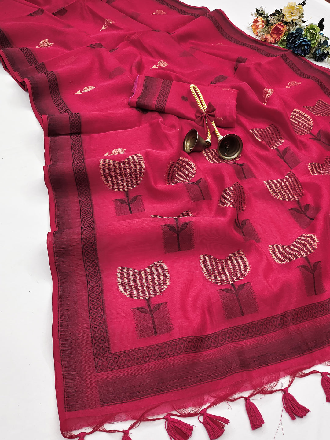 Coffee Talk Muga Cotton Saree