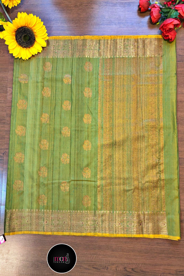 Saree of Splendor- Premium Handwoven Tussar Banarasi Saree