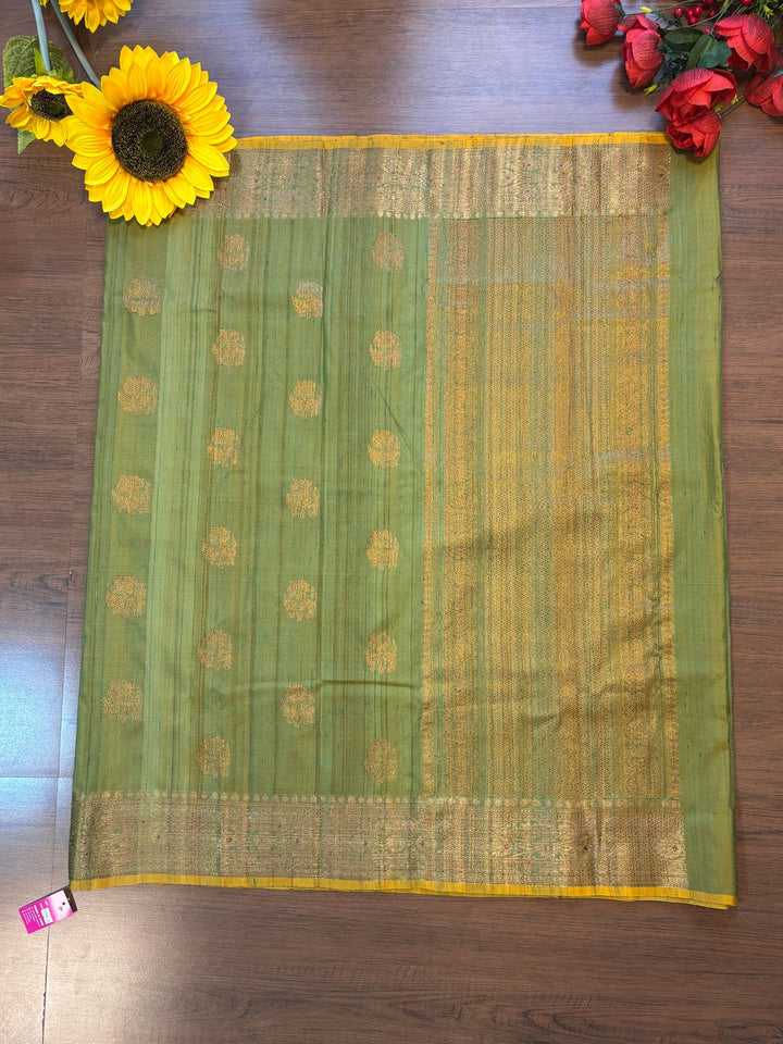 Saree of Splendor- Premium Handwoven Tussar Banarasi Saree