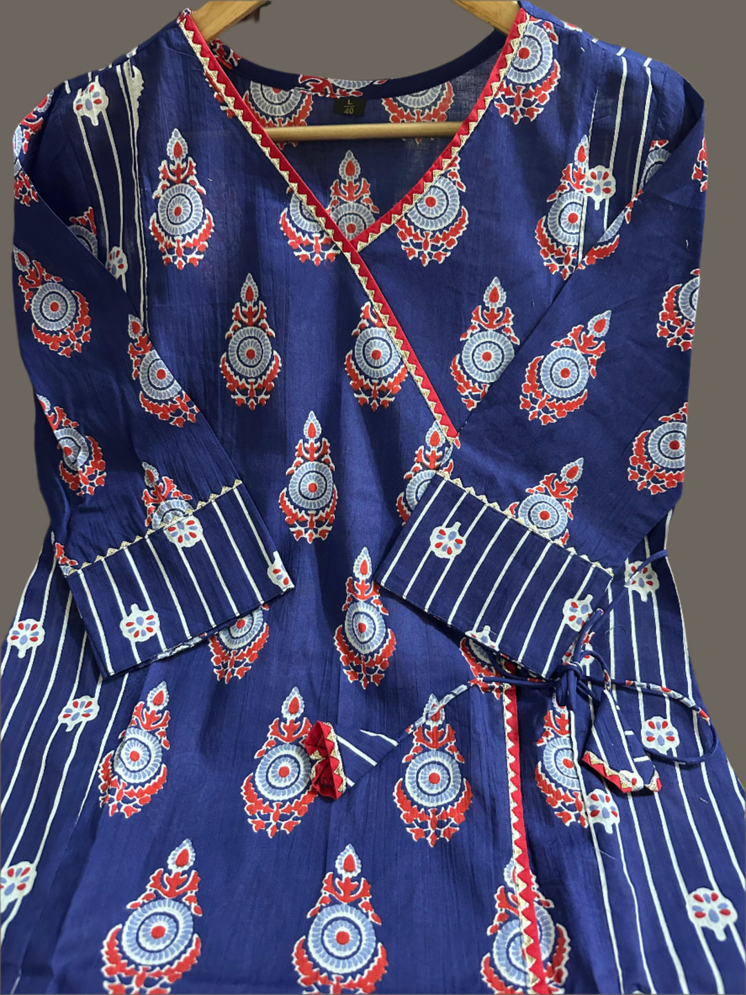 Sweetest Melody Blue Cotton Kurti Set