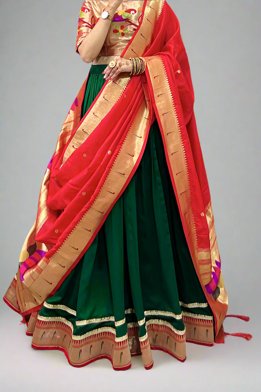 Celebration Of Artistry Designer Paithani Silk Lehenga