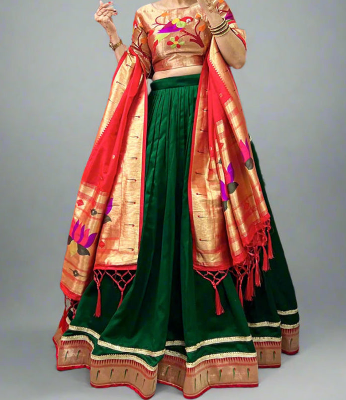 Celebration Of Artistry Designer Paithani Silk Lehenga