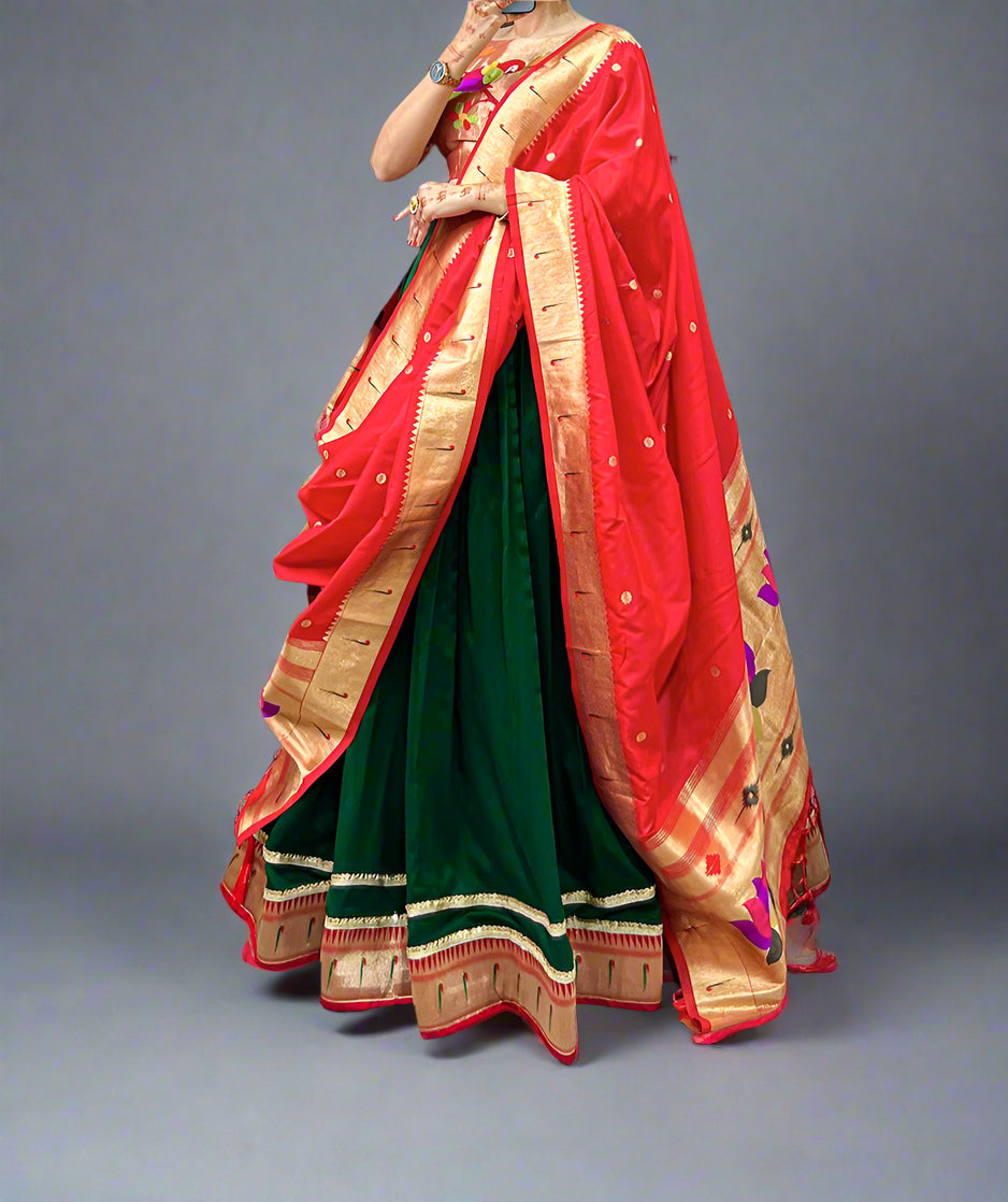 Celebration Of Artistry Designer Paithani Silk Lehenga