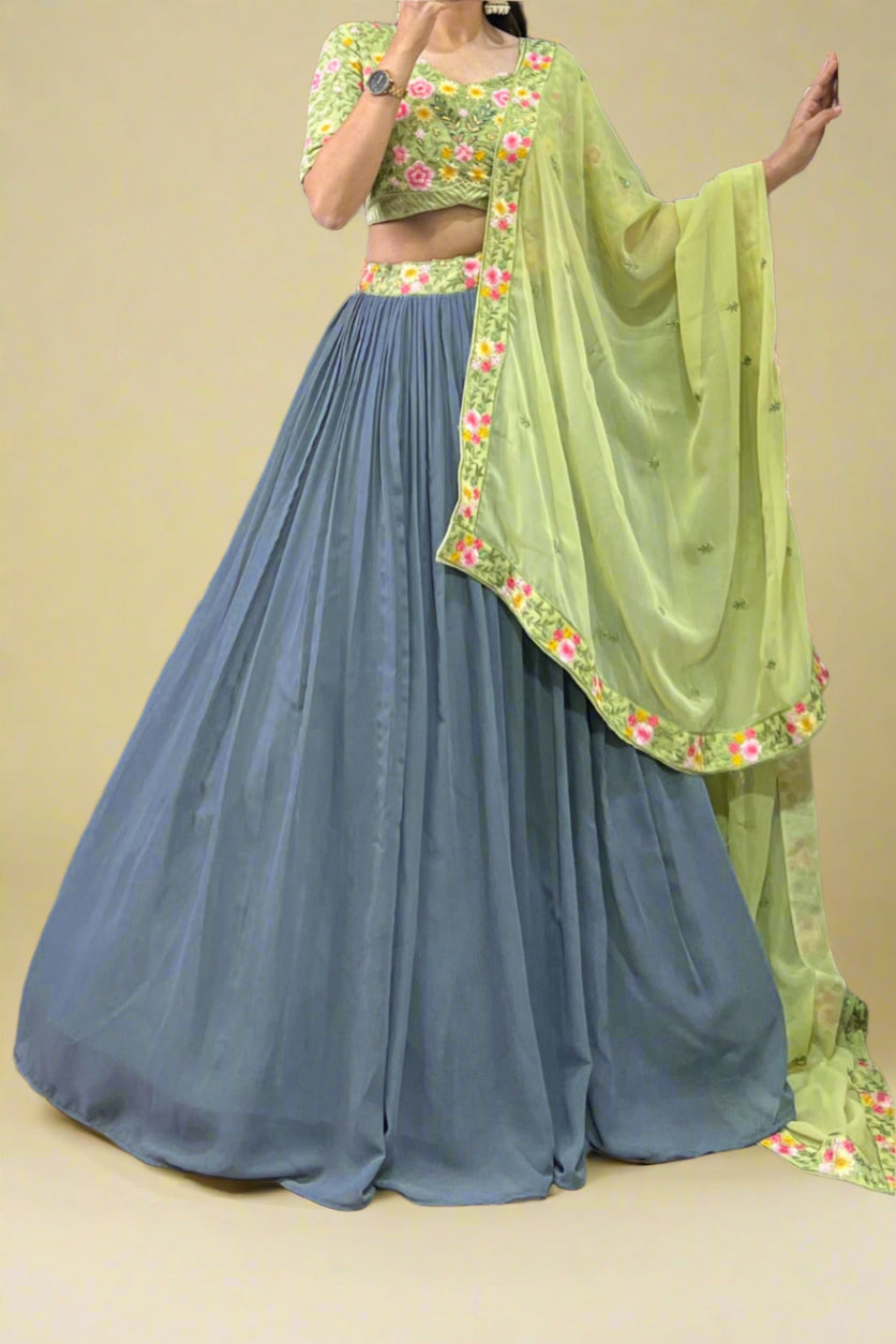 Radiate Touch Designer Georgette Lehenga