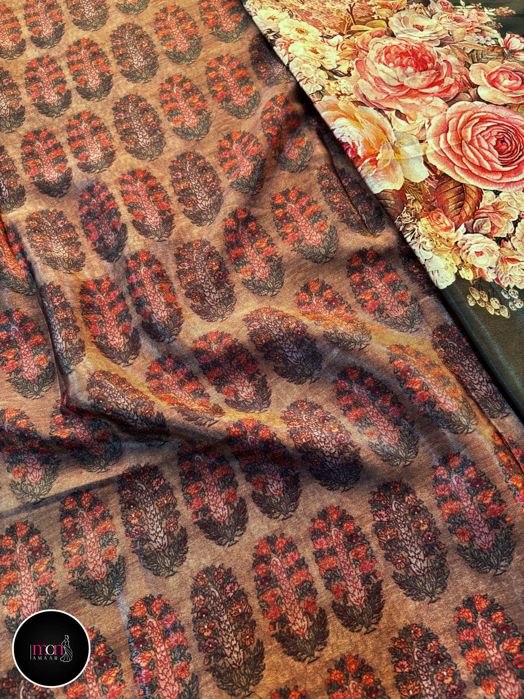 Elysian Dream - Fancy Satin Silk Digital Print Saree