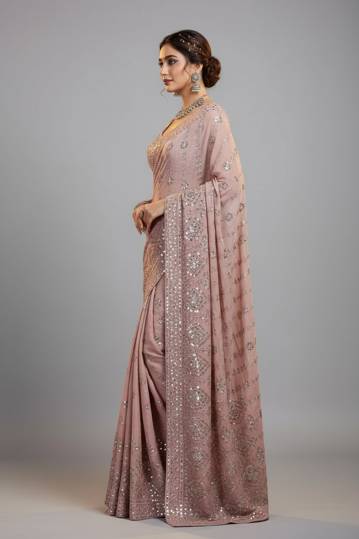 Sparkle Wave -Georgette Saree