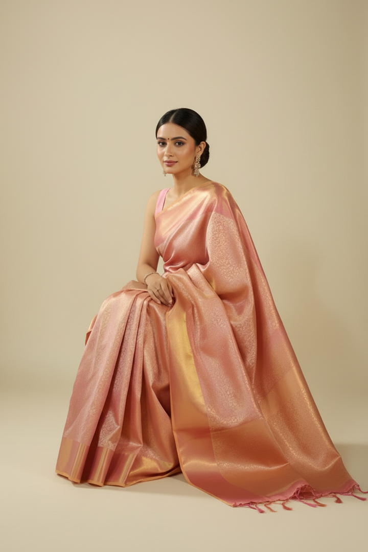 Sai Pallavi Inspired Banarasi Tissue Silk Saree